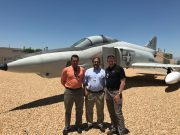 Alan van Nevel, head of research at the NAVAIR facility, Hani Salim and J. Chris Pires on a recent trip to NAVAIR's China Lake facility.