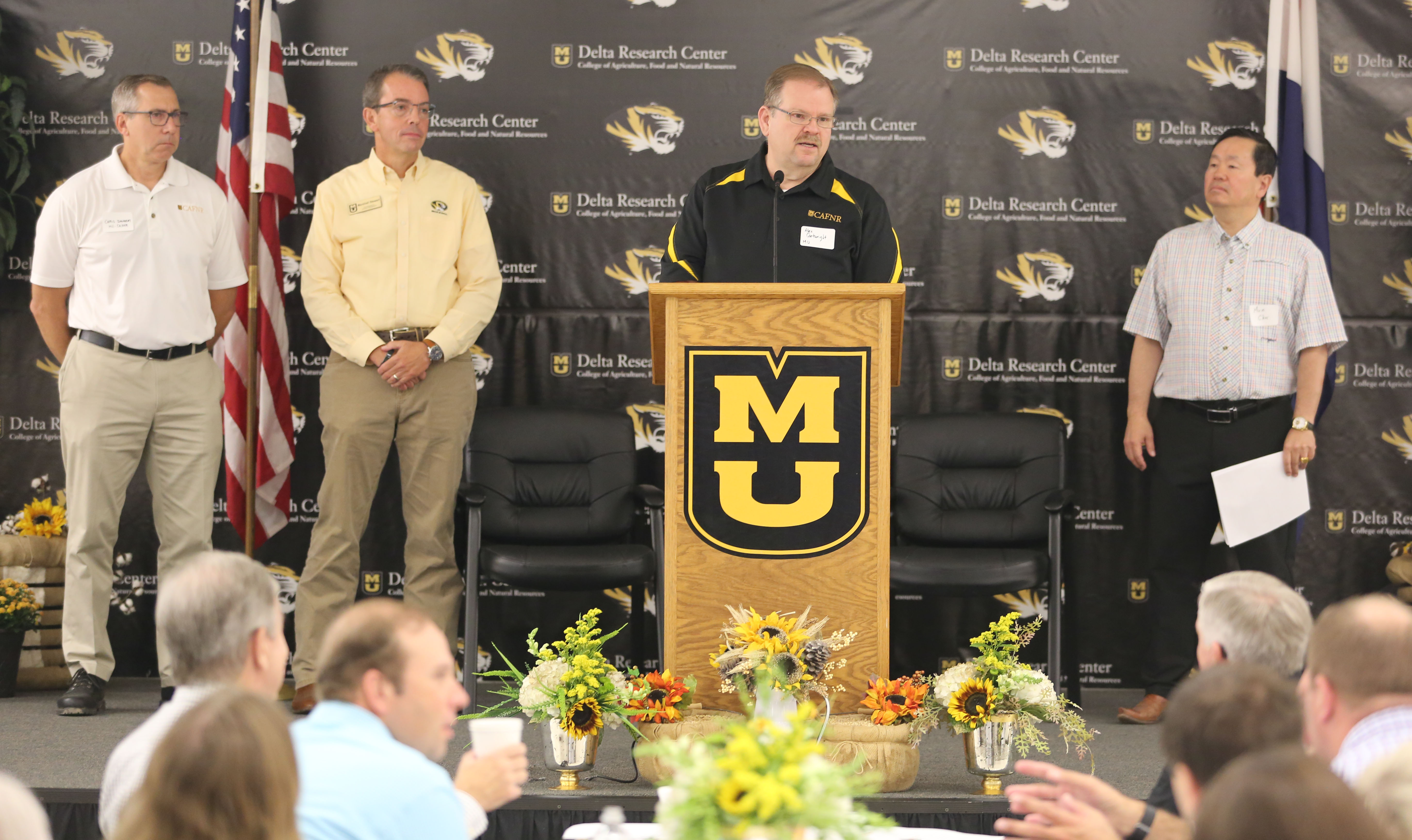 University of Missouri officials announced today a $6.5 million investment in the Missouri Agricultural Experiment Station of MU's College of Agriculture, Food and Natural Resources. The announcement was made at at the Fisher Delta Research Center Field Day Breakfast. 